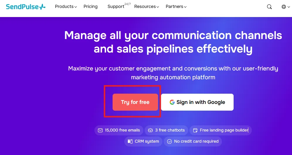 Sendpulse free plan